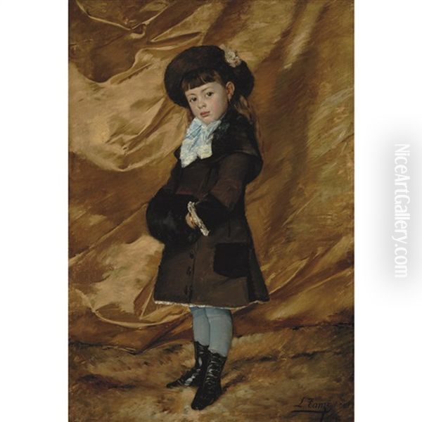 Portrait Of Mademoiselle Marie Dubois Oil Painting by Leon Louis Antoine Tanzi