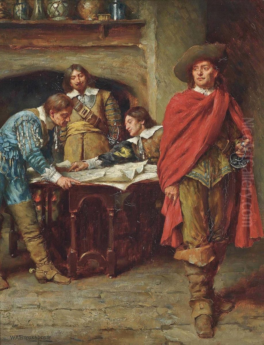 The Eve Of The Battle Oil Painting by William A. Breakspeare