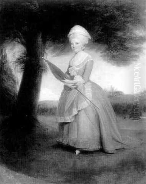 Portrait Of An Officer In The Camp Museum Gardens Oil Painting by William Tate