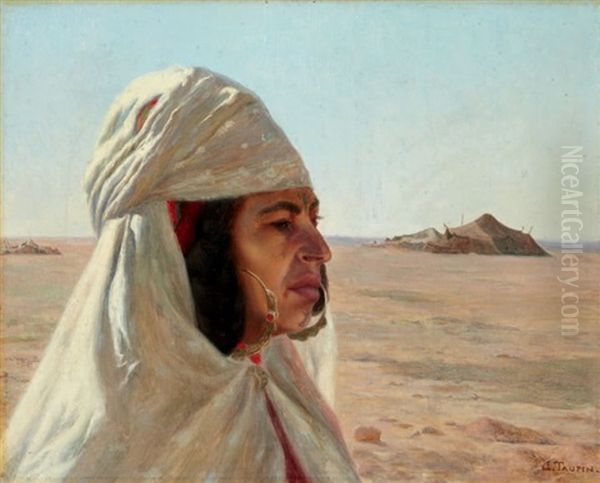Femme Devant Le Campement Oil Painting by Jules-Charles-Clement Taupin