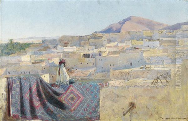 Terrasses A Bou Saada Oil Painting by Jules-Charles-Clement Taupin