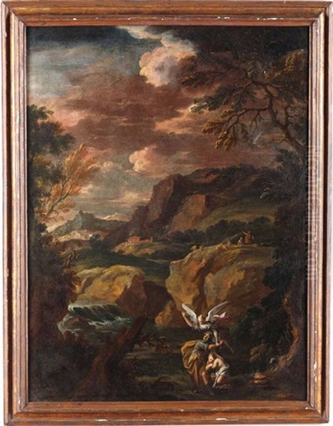 Sacrificio Di Isacco Oil Painting by Carlo Antonio Tavella, Il Solfarola