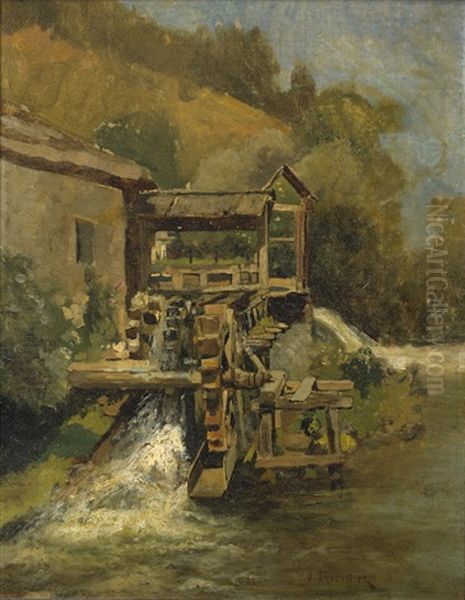 The Mother Lode, Placerville Oil Painting by Jules Tavernier