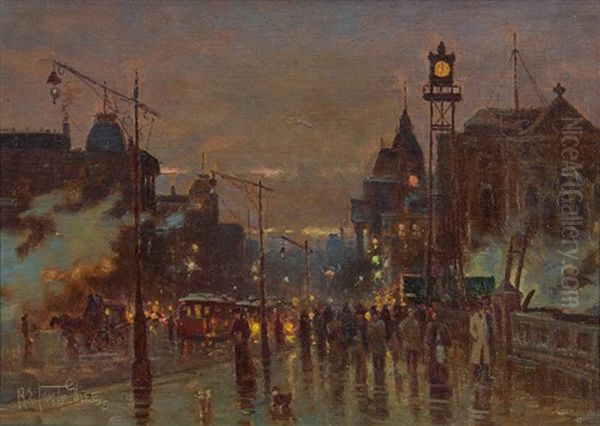 7pm Oil Painting by Robert Eagar Taylor-Ghee