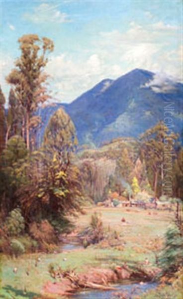Pastoral Idyll Oil Painting by Robert Eagar Taylor-Ghee