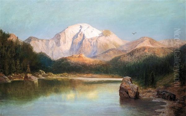 View Of The Tatras Oil Painting by Karoly Telepy