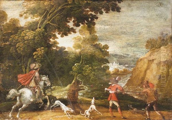 Une Chasse A L'ours Oil Painting by Antonio Tempesta