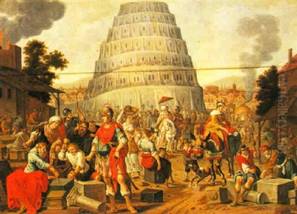 The Tower Of Babel Oil Painting by Jan Tengnagel