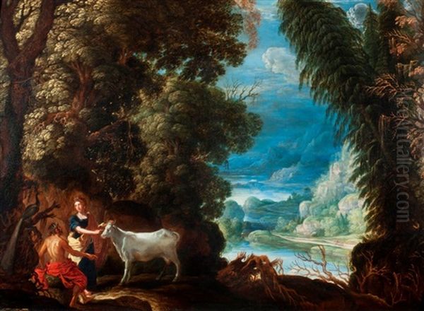 Rejouissances Paysannes Devant Une Auberge Oil Painting by David The Elder Teniers