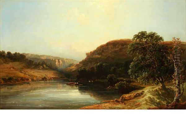 Wye Valley Oil Painting by John F Tennant