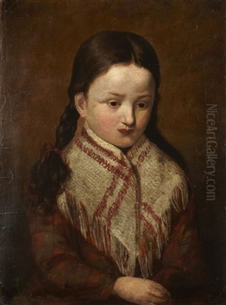 Portrait D'une Jeune Polonaise Oil Painting by Franciszek Tepa (Teppa)