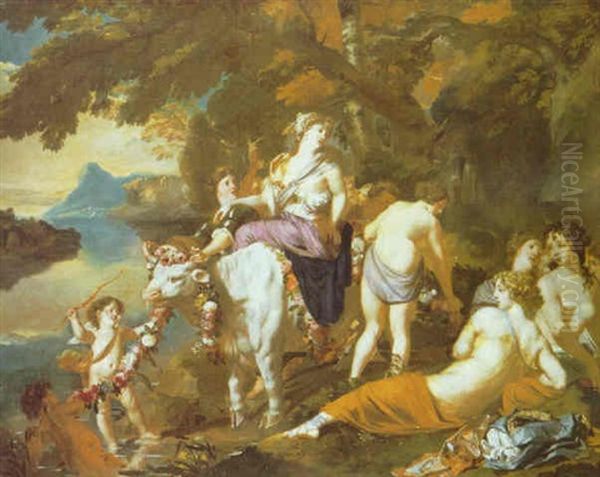 The Rape Of Europa Oil Painting by Augustus Terwesten
