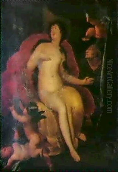 Danae And The Shower Of Gold Oil Painting by Augustus Terwesten