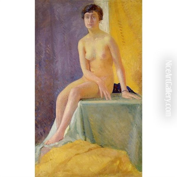 Nu Feminin, Roma 1915 Oil Painting by Aleardo Terzi