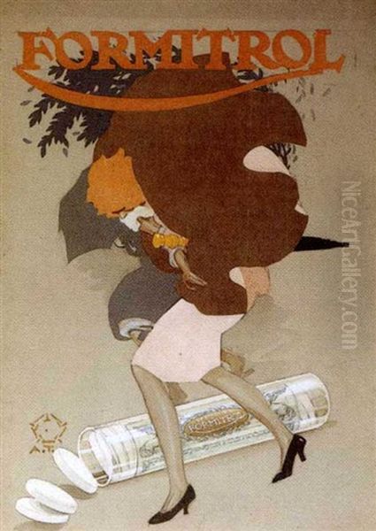 Bozzetto Per Formitrol Oil Painting by Aleardo Terzi