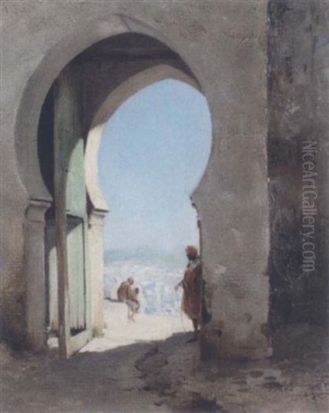 The Casbah Gate, Tangier Oil Painting by Henry Jones Thaddeus