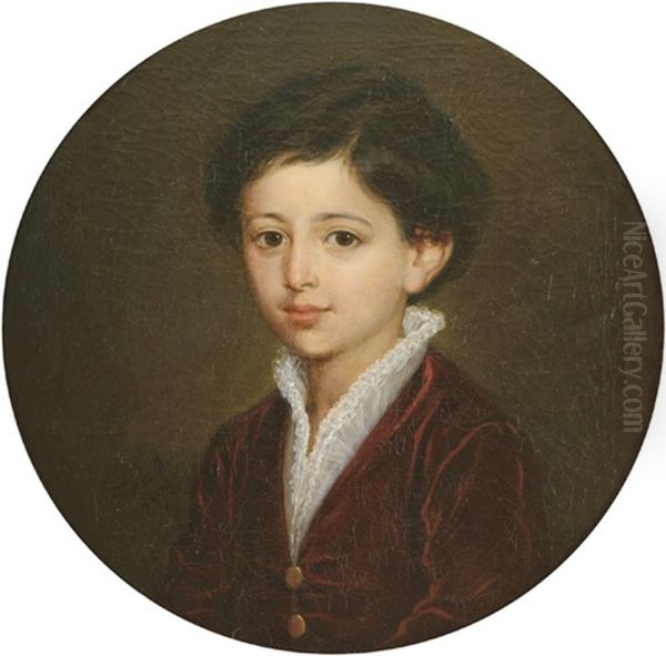 Portrait Of A Little Boy Oil Painting by Mor Than