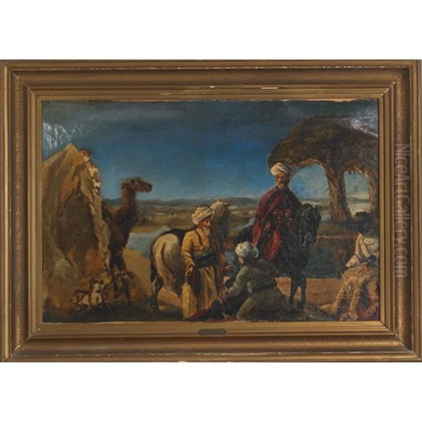 Oasis In The Sahara Oil Painting by Mor Than