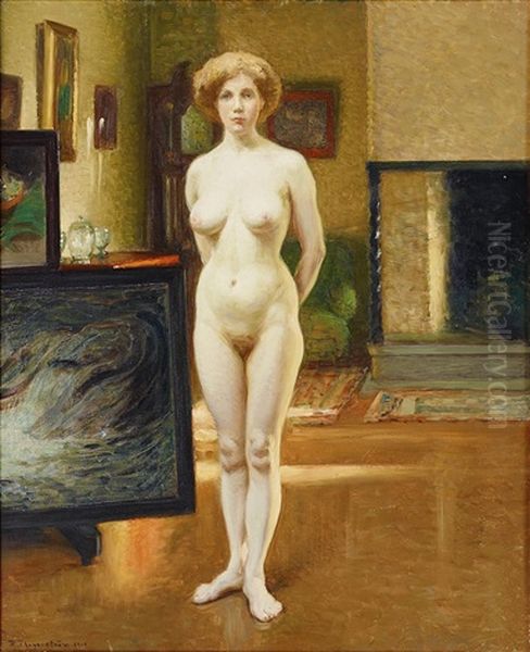 I Ateljen Oil Painting by Robert Thegerstroem