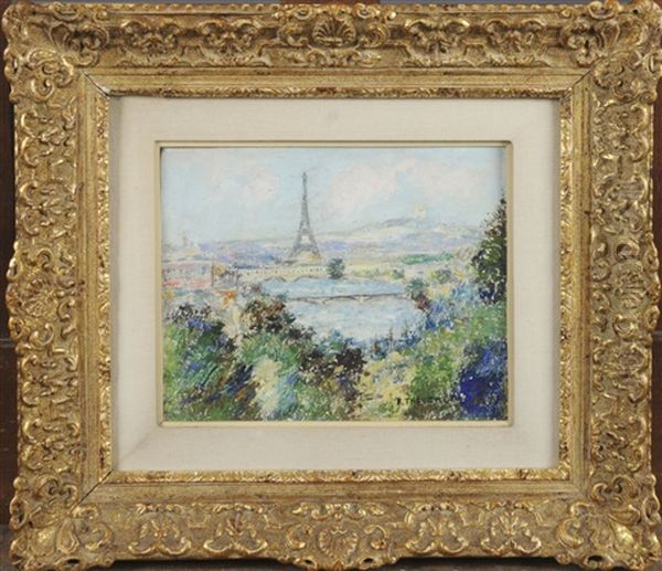 Vue De Paris Oil Painting by Pierre Thevenet
