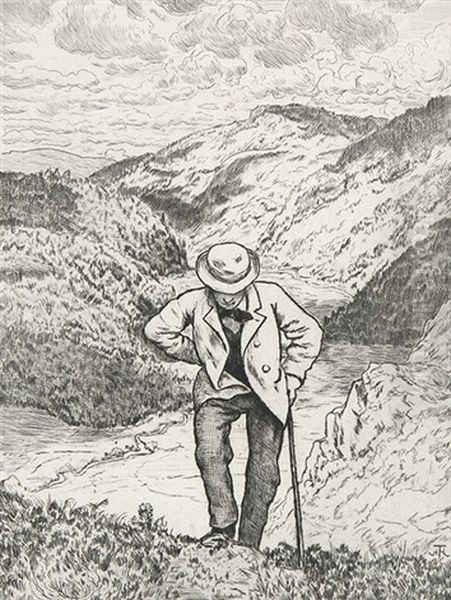 Rehwild Oil Painting by Arthur Thiele