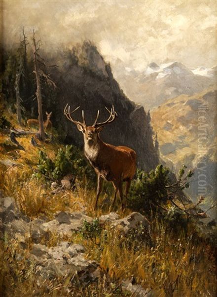 Der Hirsch Oil Painting by Arthur Thiele