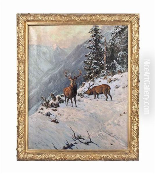 Falscher Wind, Wintermorgen Oil Painting by Arthur Thiele