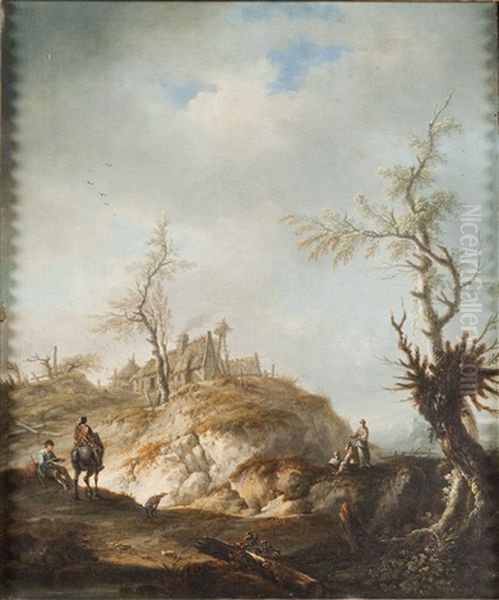 Paysage Saxon Oil Painting by Johann Alexander Thiele