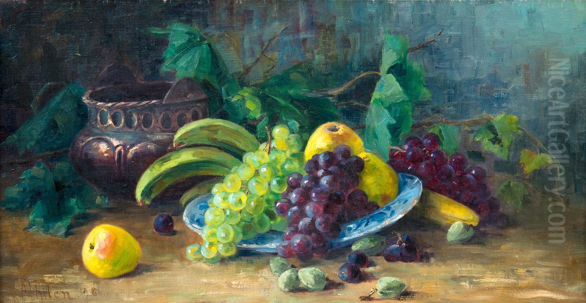 Still Life With Fruits Oil Painting by Ada Thilen