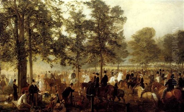 Rotten Row Oil Painting by George Housman Thomas