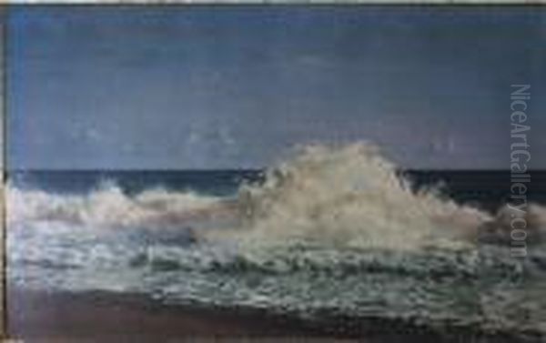 Grande Vague Oil Painting by Hugo Brehme