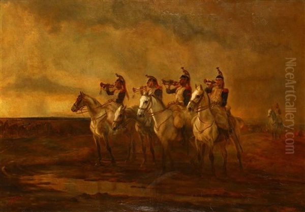 On The Morning Of Waterloo Oil Painting by Lady (Elizabeth Southerden Thompson) Butler