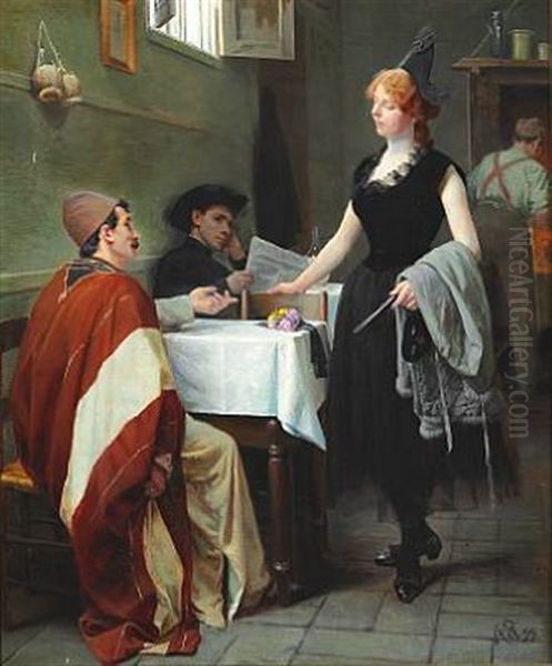 I Karnevalstiden Oil Painting by Carl Christian Frederik Jacob Thomsen