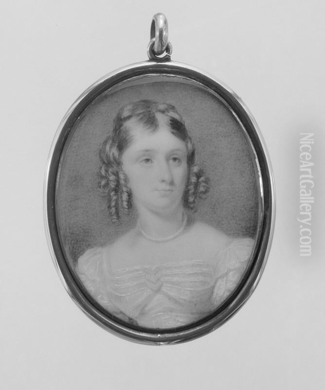 Portrait Of A Lady Oil Painting by William John Thomson