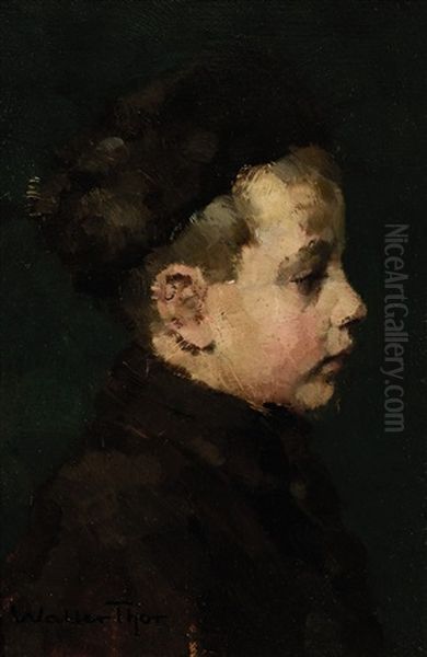 Knabenportrait Oil Painting by Walter Thor