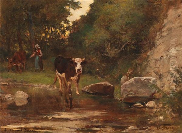 Heading To The Watering Place Oil Painting by Otto Karl Kasimir Von Thoren