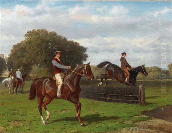 The Riding Exercise Oil Painting by Otto Karl Kasimir Von Thoren
