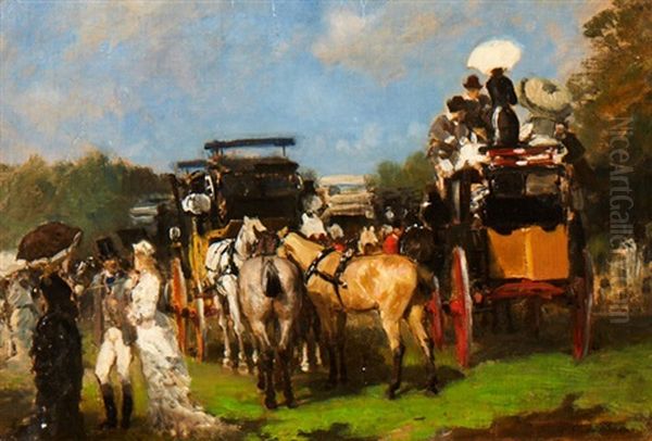 Bois De Boulogne Oil Painting by Otto Karl Kasimir Von Thoren