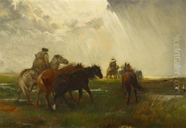 In Der Puszta Oil Painting by Otto Karl Kasimir Von Thoren