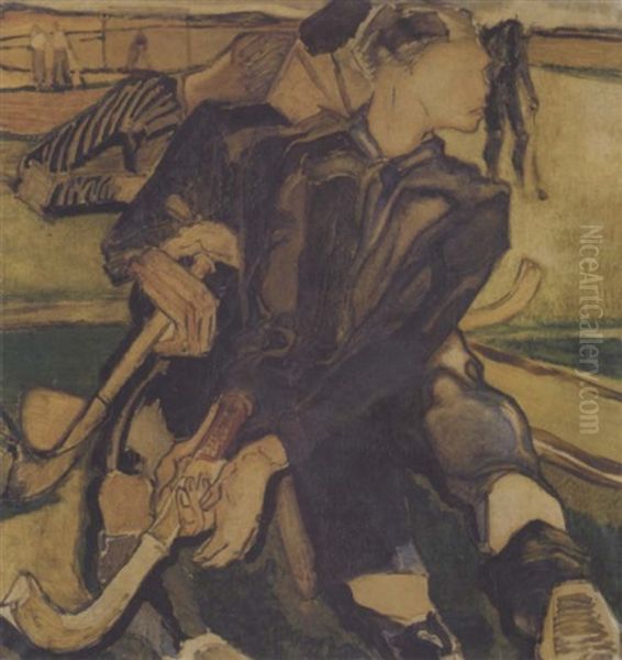 Hockeyspieler Oil Painting by Jan Thorn Prikker