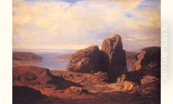 Vue De La Cote Amalfitaine Oil Painting by Pierre Thuillier