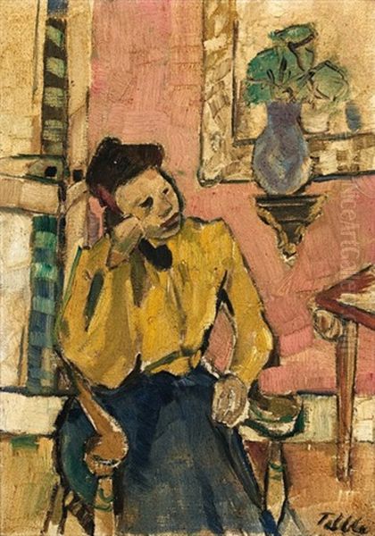 The Yellow Jacket Oil Painting by Geoffrey Tibble