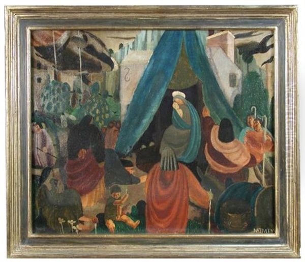 The Nativity Oil Painting by Geoffrey Tibble