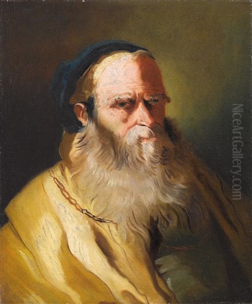 Vier Mannerbildnisse (4 Works) Oil Painting by Lorenzo Tiepolo