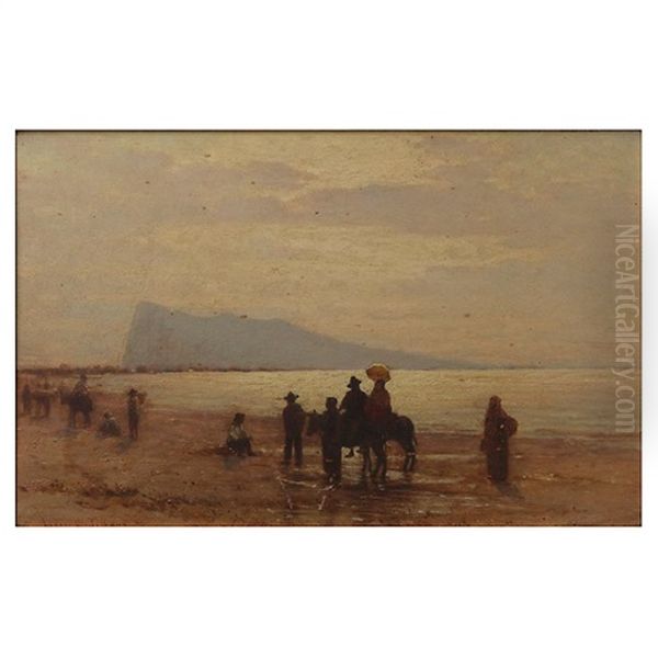 Gibraltar Oil Painting by Louis Comfort Tiffany
