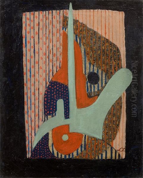 Composition Oil Painting by Lajos Tihanyi