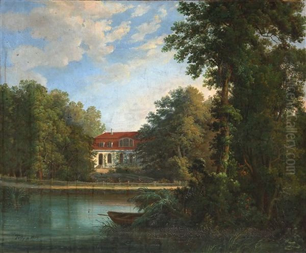The Danish Author Bernhard Severin Ingemann's House In Soro, Denmark Oil Painting by Christian (Claus C.) Tilly