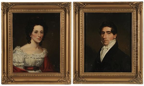 Portraits Of Maria Louisa And A. H. Durocher Oil Painting by Philip Thomas Coke Tilyard