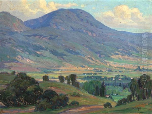 Big Tujunga Canyon Near Los Angeles Oil Painting by Minnie Tingle