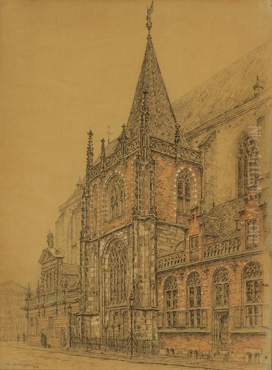 Gothic Architecture Oil Painting by Co Breman